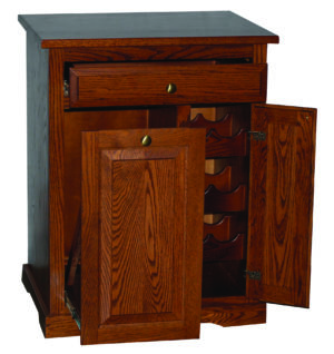 Trash Can with Drawer and Wine Cabinet