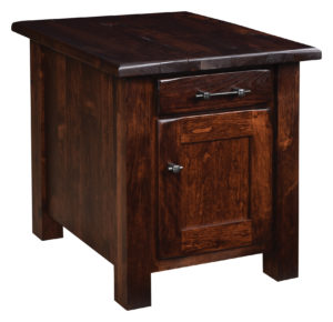 Barn Floor End Table with Door
