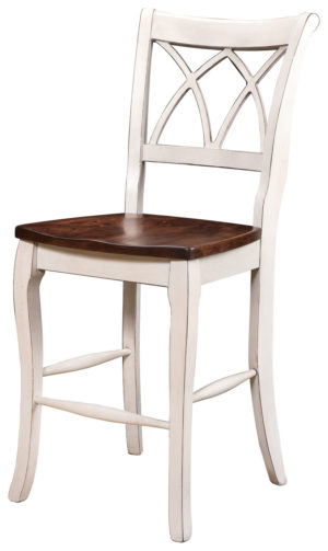 Double X Back Side Bar Chair