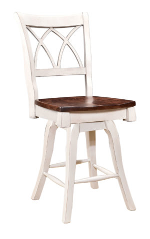 Double X Back Side Swivel Barstool