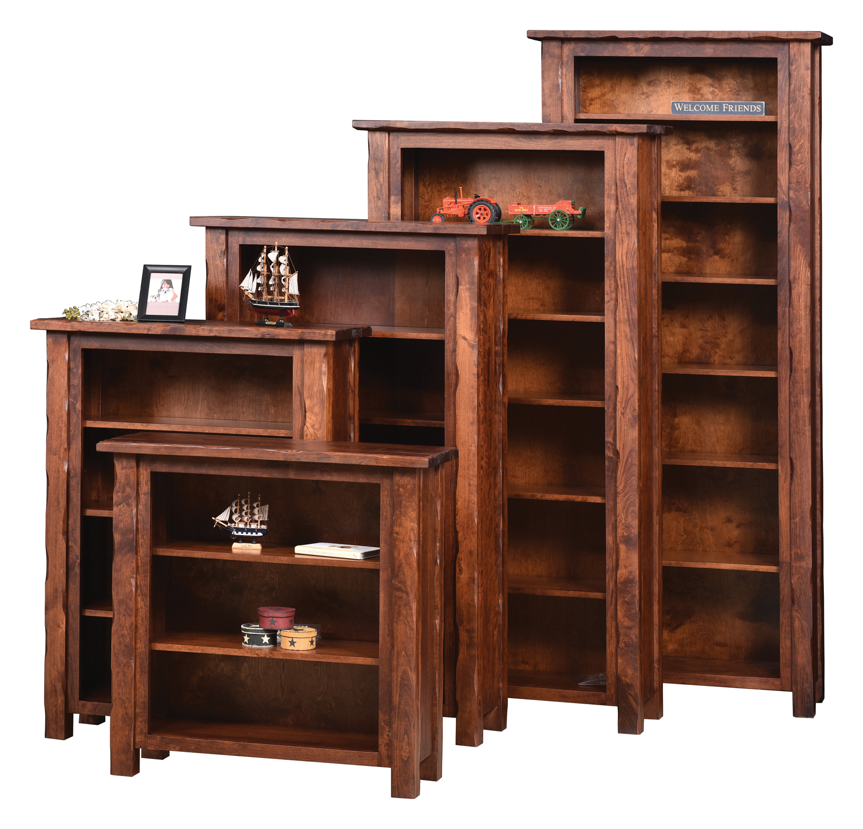 Hand Hewn Bookcase