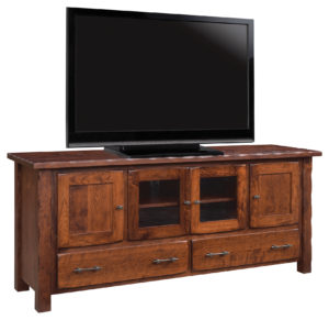 Hand Hewn Flat Wall TV Stand - 70"