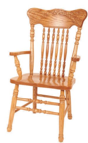 Pressback Bent Arm Chair