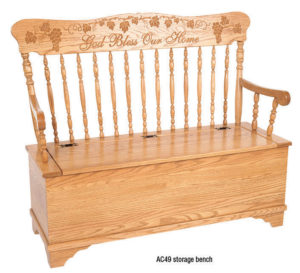 Pressback Storage Bench