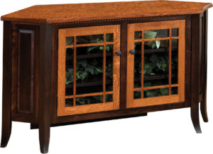 Corner TV Stands Bunker Hill 2-Tone